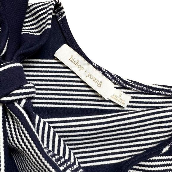 Bishop + Young One-Shoulder Tie Tank Navy S - Picture 9 of 12